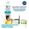 Multivitaminas Defensas Con Efecto Detox – Retencion De Líquidos Y Toxinas - Alcachofa, Cardo Mariano - Vitaminas, Minerales - Vitamina C, Vitamina D, Vitamina B12-120 Cápsulas Veganas – 12 Defenses