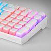 Mars Gaming Mkultra, Teclado Mecánico Blanco Rgb, Switch Outemu Sq Marrón, Idioma Francés