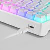 Mars Gaming Mkultra, Teclado Mecánico Blanco Rgb, Switch Outemu Sq Marrón, Idioma Francés