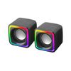 Mars Gaming Mscube Negro, Altavoces Gaming Rgb Compactos, Procesador Sonido Dsp 8w