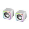 Mars Gaming Mscubew Blanco, Altavoces Gaming Rgb Compactos, Procesador Sonido Dsp 8w