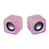 Mars Gaming Mscubep Rosa, Altavoces Gaming Rgb Compactos, Procesador Sonido Dsp 8w