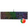 Mars Gaming Mk422 Negro, Teclado Gaming Rgb, Switch Mecánico Rojo, Idioma Portugués