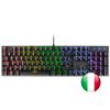 Mars Gaming Mk422 Negro, Teclado Gaming Rgb, Switch Mecánico Rojo, Idioma Italiano