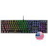 Mars Gaming Mk422 Negro, Teclado Gaming Rgb, Switch Mecánico Azul, Idioma Us