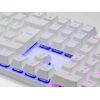 Mars Gaming Mk422 Blanco, Teclado Gaming Rgb, Switch Mecánico Rojo, Idioma Francés