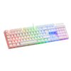 Mars Gaming Mk422 Blanco, Teclado Gaming Rgb, Switch Mecánico Rojo, Idioma Us