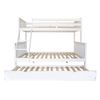 Litera Triple + Cama De Arrastre Blanco Madera 135 Cm