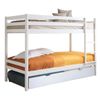 Litera + Cama Elevable Madera Blanco 90x190/90x190cm