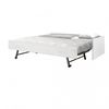 Cama + Elevable Aglomerado Blanco Con Somier 105/105 Cm