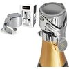 Vinak - Tapón De Champagne De Acero Inoxidable Cromado. Válido Para Todo Tipo De Botellas De Espumosos, Cava Y Vino. Cierre Hermético.