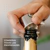 Vinak - Tapón De Champagne De Acero Inoxidable Cromado. Válido Para Todo Tipo De Botellas De Espumosos, Cava Y Vino. Cierre Hermético.