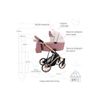 Cochecito Montes, Carrito Bebe Hasta 22kg (4 Años), 2 Piezas Con Accesorios, Fácil De Plegar, Moderno, Funcional, Ligero Y Transpirable (rosa Maquillaje) - Adababy