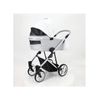 Cochecito Montes Glitter, Carrito Bebe Hasta 22kg (4 Años), 2 Piezas Con Accesorios, Fácil De Plegar, Moderno, Funcional, Ligero Y Transpirable (blanco Glitter Plata) - Adababy