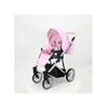 Cochecito Montes Glitter, Carrito Bebe Hasta 22kg (4 Años), 2 Piezas Con Accesorios, Fácil De Plegar, Moderno, Funcional, Ligero Y Transpirable (rosa Glitter Plata) - Adababy