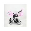 Cochecito Montes Glitter, Carrito Bebe Hasta 22kg (4 Años), 2 Piezas Con Accesorios, Fácil De Plegar, Moderno, Funcional, Ligero Y Transpirable (rosa Glitter Plata) - Adababy