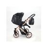 Cochecito Montes Glitter, Carrito Bebe Hasta 22kg (4 Años), 2 Piezas Con Accesorios, Fácil De Plegar, Moderno, Funcional, Ligero Y Transpirable (negro) - Adababy