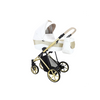 Cochecito Mares, Carrito Bebe Hasta 22kg, 2 Piezas Con Accesorios, Fácil De Plegar, Moderno, Funcional, Ligero Y Transpirable (blanco Y Dorado) - Adababy