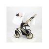 Cochecito Mares, Carrito Bebe Hasta 22kg, 2 Piezas Con Accesorios, Fácil De Plegar, Moderno, Funcional, Ligero Y Transpirable (blanco Y Dorado) - Adababy