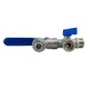 Grifo De Latón Doble Salida 1/2" X 3/4" X 3/4" Azul De Alta Calidad | Oferta Exclusiva