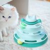 Torre Interactiva Para Gatos Con 3 Niveles Y Bolas De Colores - Azul | Oferta Exclusiva