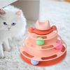 Torre Interactiva Para Gatos Con 3 Niveles Y Bolas De Colores - Rosa | Oferta Exclusiva