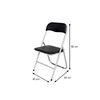 Pack De 2 Sillas Plegables De Metal Y Pvc Con Asiento Acolchado - Negro