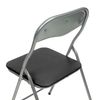 Pack De 2 Sillas Plegables De Metal Y Pvc Con Asiento Acolchado - Negro