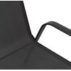 Set De 4 Sillas De Jardín Apilables - Asiento En Metal Y Tela Para Exteriores - Ideal Para Jardín, Balcón O Terraza - Negro/negro