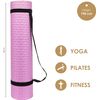 Esterilla De Yoga Antideslizante Con Correa (60 Cm X 190 Cm) - Rosa