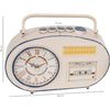 Reloj De Mesa Radio Vintage - Crema