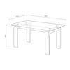 Mesa De Comedor Lou 150 X 75 X Cm