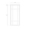 Espejo De Pared Square Negro 70 X 170 X 3,5 Cm