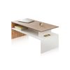 Mesa De Centro Iris Blanco Artik (blanco Mate) - Roble Nodi 108 X 43 X 50 Cm