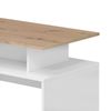 Mesa De Centro Iris Blanco Artik (blanco Mate) - Roble Nodi 108 X 43 X 50 Cm