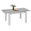 Mesa De Comedor Extensible Danna Blanco Artik (blanco Mate) - Gris Cemento 190 X 78 X 90 Cm