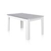 Mesa De Comedor Extensible Danna Blanco Artik (blanco Mate) - Gris Cemento 190 X 78 X 90 Cm