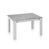 Mesa De Comedor Extensible Danna Blanco Artik (blanco Mate) - Gris Cemento 190 X 78 X 90 Cm