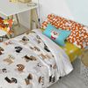 Juego Nórdico 2 Piezas 100% Algodón Dogs 180x220 Cm (cama 105) Multicolor