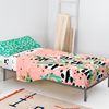 Juego De Sábanas 2 Piezas 100% Algodón Panda Garden 160x270 Cm (cama 80/90) Rosa