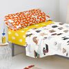 Bajera 100% Algodón Dogs 105x200x32 Cm (cama 105) Multicolor