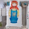 Juego Nórdico 2 Piezas 100% Algodón Matryoshka 140x200 Cm (cama 80) Multicolor