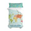 Juego Nórdico 2 Piezas 100% Algodón World Map 140x200 Cm (cama 80) Multicolor