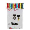 Juego De Sábanas 2 Piezas 100% Algodón Bat 160x270 Cm (cama 80/90) Multicolor