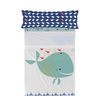 Juego De Sábanas 2 Piezas 100% Algodón Whale 180x270 Cm (cama 105) Multicolor