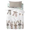 Bajera 100% Algodón Rabbit Family 60x120x14 Cm (cuna) Multicolor