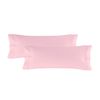 Funda De Almohada 100% Algodón Basic 50x75 Cm (x2) (cama 150/160) Rosa Palo