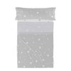 Juego De Sábanas 2 Piezas 100% Algodón Little Star 160x270 Cm (cama 80/90) Gris