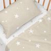 Juego De Sábanas 2 Piezas 100% Algodón Little Star 100x130 Cm (cuna) Beige