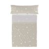 Juego De Sábanas 2 Piezas 100% Algodón Little Star 180x270 Cm (cama 105) Beige